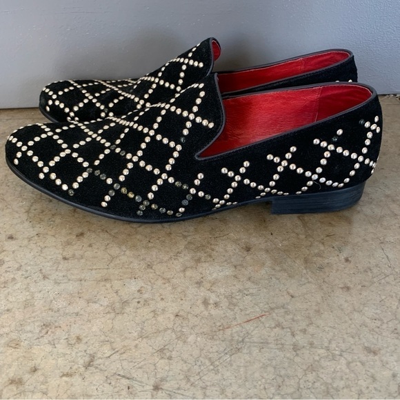 Maison Forte Black Studded Indio Loafers Size 11.5 - Picture 4 of 11